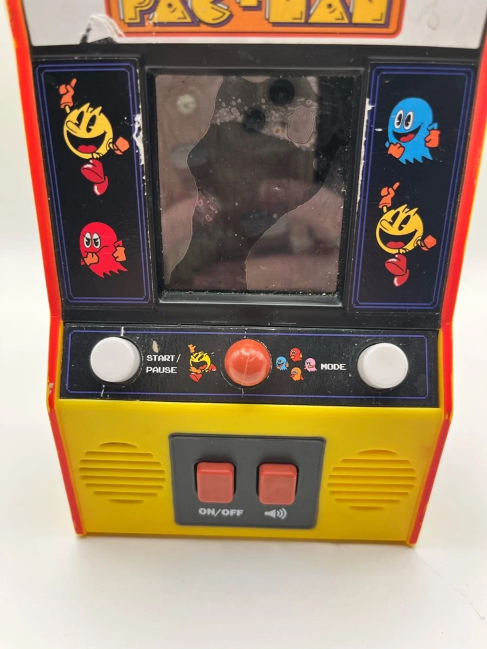 Mini Arcade Game Console - Yellow / Red Pac Man